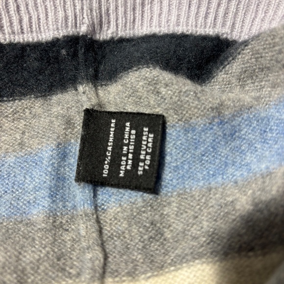 100% CASHMERE 525 America Striped Sweater XS - Picture 4 of 4